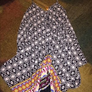 Cami dress with sharkbite hem